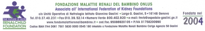 Piepag Fondo Malattie Renali del Bambino