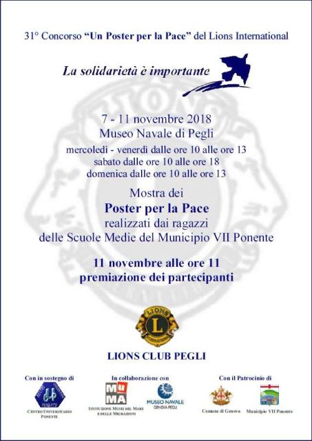 Locandina Mostra Un Poster per la Pace 2018