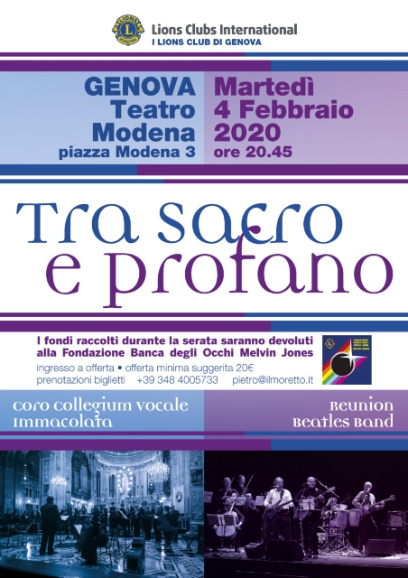 Locandina "Tra sacro e profano"
