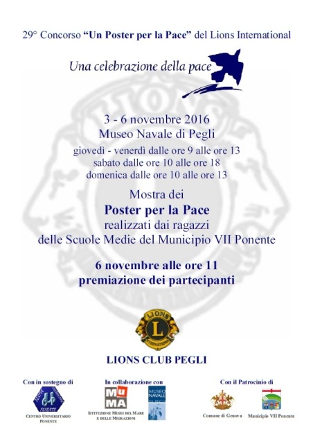 Locandina mostra Poster per la Pace