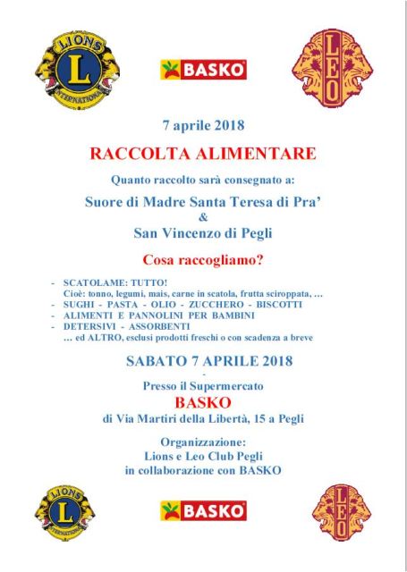 Locandina Raccolta Alimentare