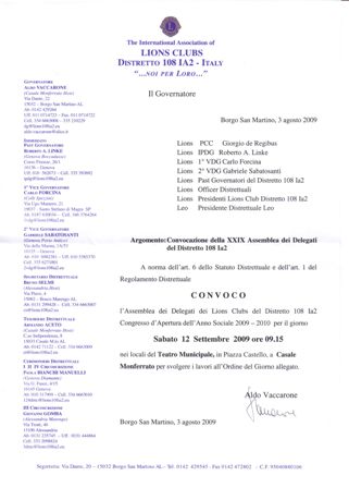 Convocazione Congresso