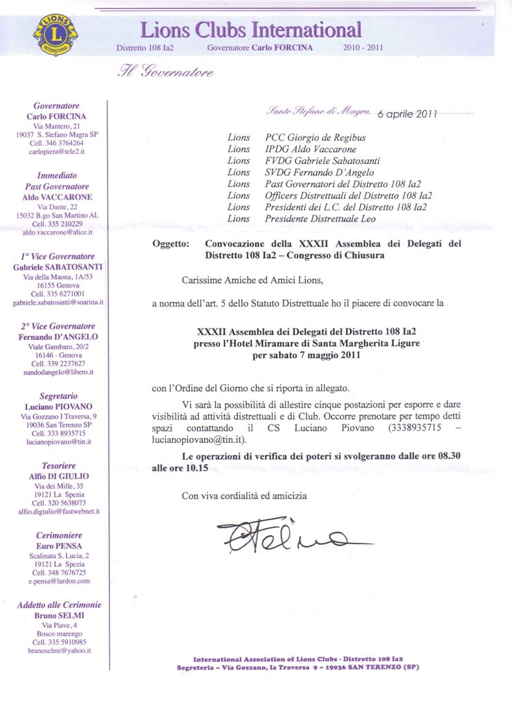 Lettera di Invito