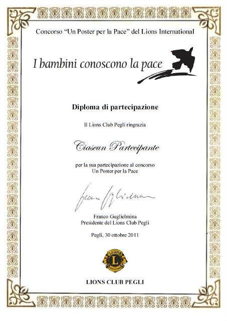 Diploma di partecipazione
