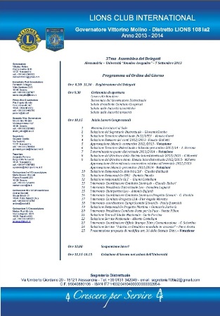 Ordine del Giorno, pagina 1