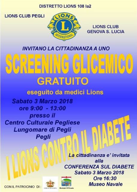 Locandina screening diabete