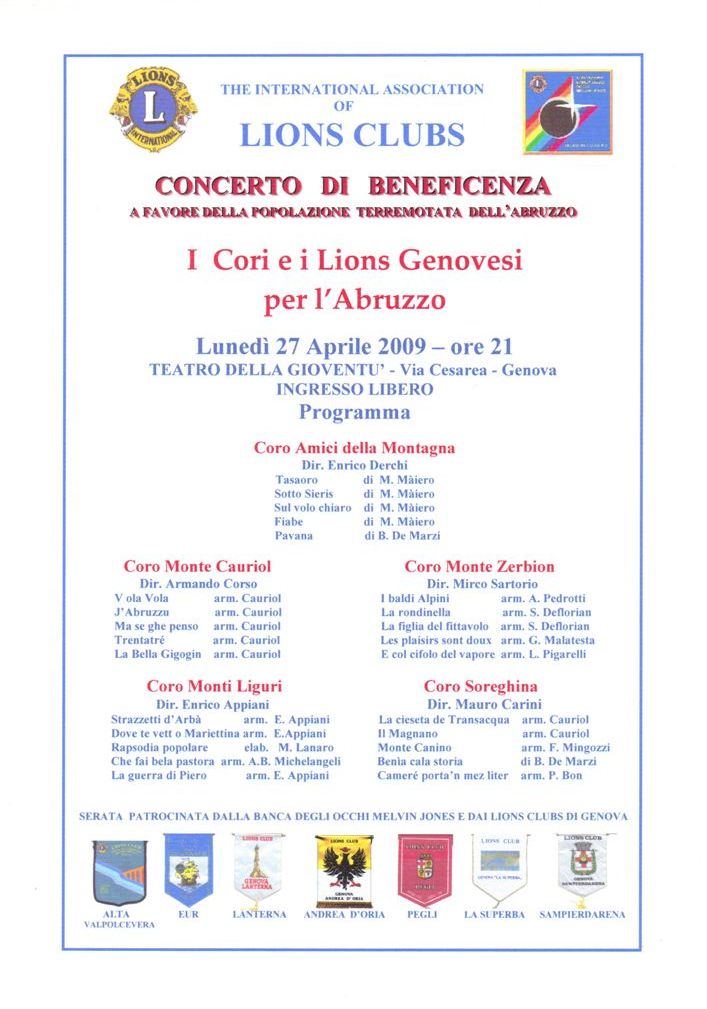 locandina cori montagna