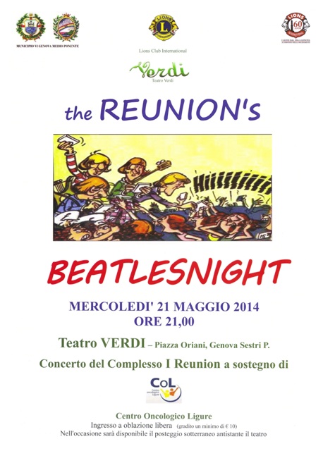 Locandina Concerto Reunion 21 maggio 2014