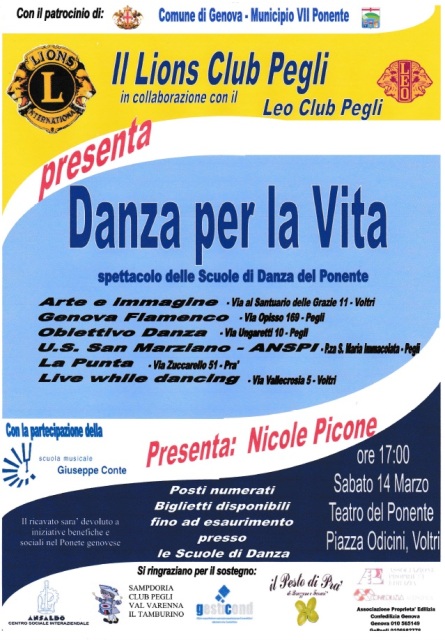 Locandina Danza per la vita 2015