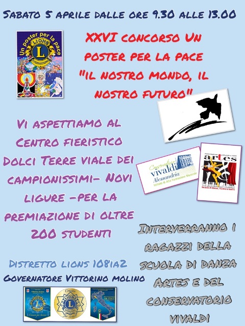 Locandina premiazione Poster per la Pace 2013