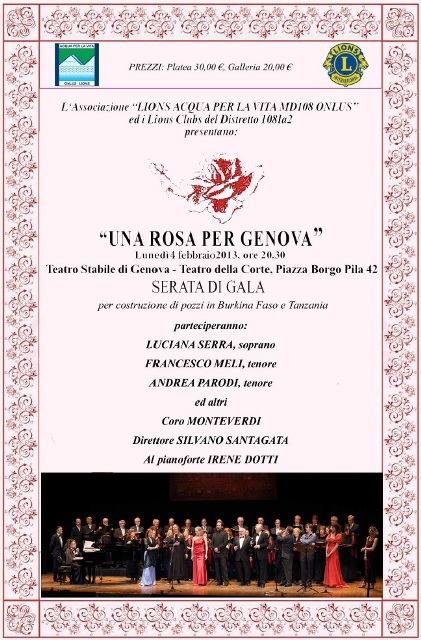 Locandina Una Rosa per Genova