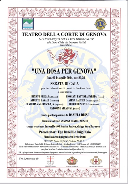 Locandina una rosa per Genova