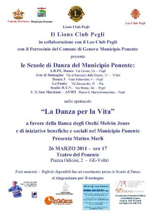 Locandina Danza per la vita