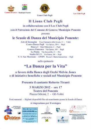 Locandina Danza per la vita
