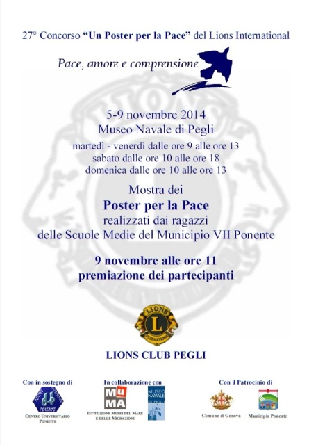 Locandina mostra Poster per la Pace