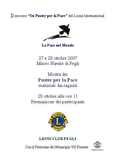 Locandina Poster per la Pace